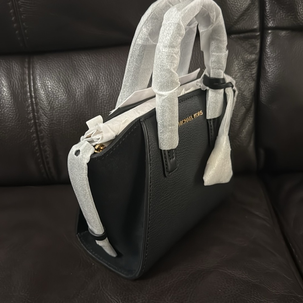 Micheal Kors Avril Extra-Small Leather and Suede Satchel - Picture 5 of 13